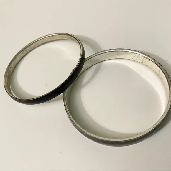 Boho Chic Mixed Metal Bangle Set Stackable Bracelets - Picture 3 of 15